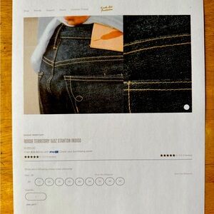 RGT Indigo 15.5 ounce Japanese Cotton Jeans